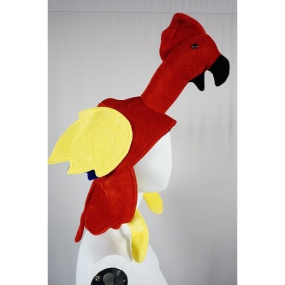 Velvet Plush Parrot Head Hat Costume Jimmy Buffet Party One Size - Picture 3 of 7
